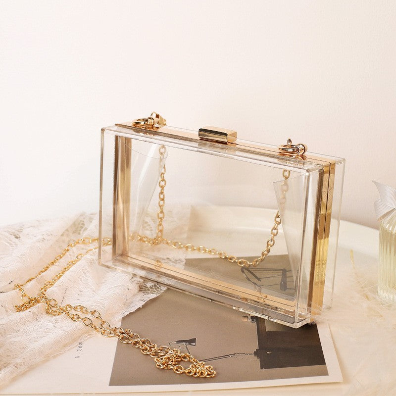 Transparent Chain Small Square Bag