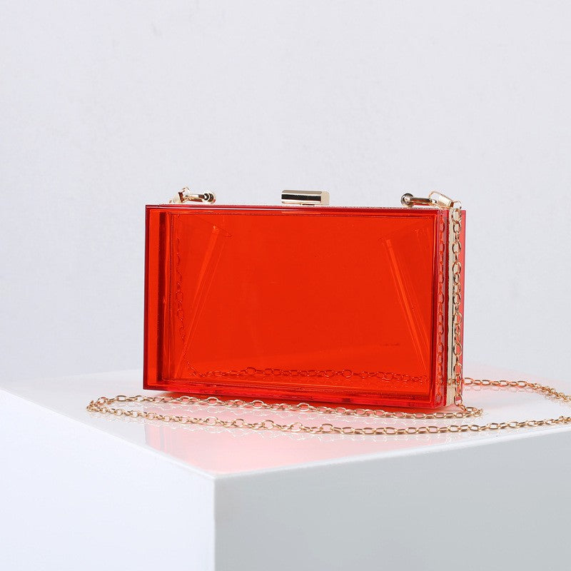 Transparent Chain Small Square Bag