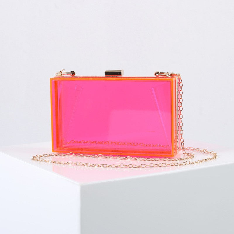 Transparent Chain Small Square Bag