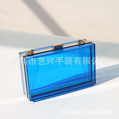 Transparent Chain Small Square Bag