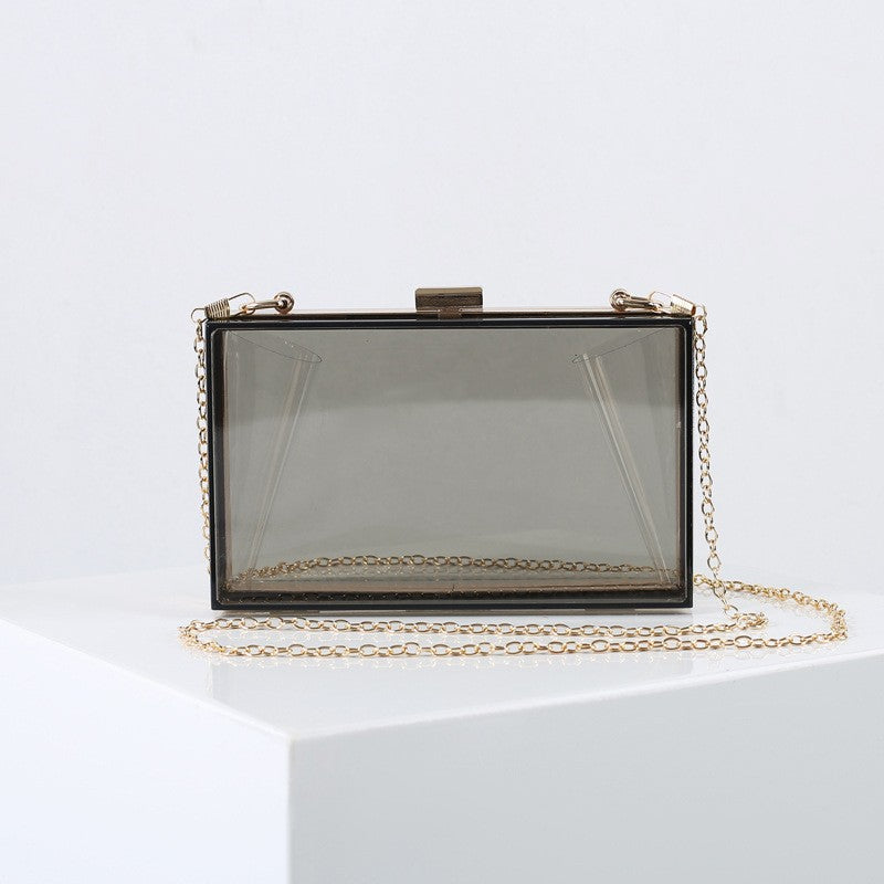 Transparent Chain Small Square Bag