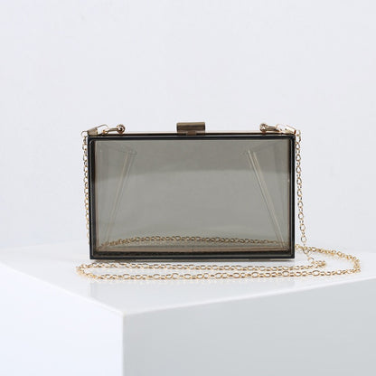 Transparent Chain Small Square Bag