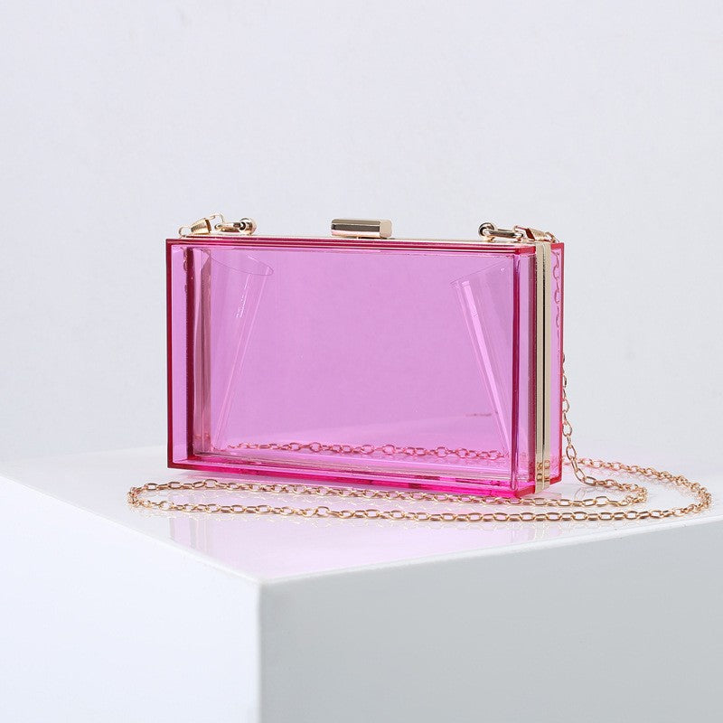 Transparent Chain Small Square Bag